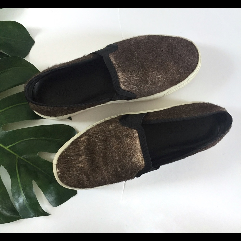 Vince Pony fur slip-ons - Picture 7 of 8
